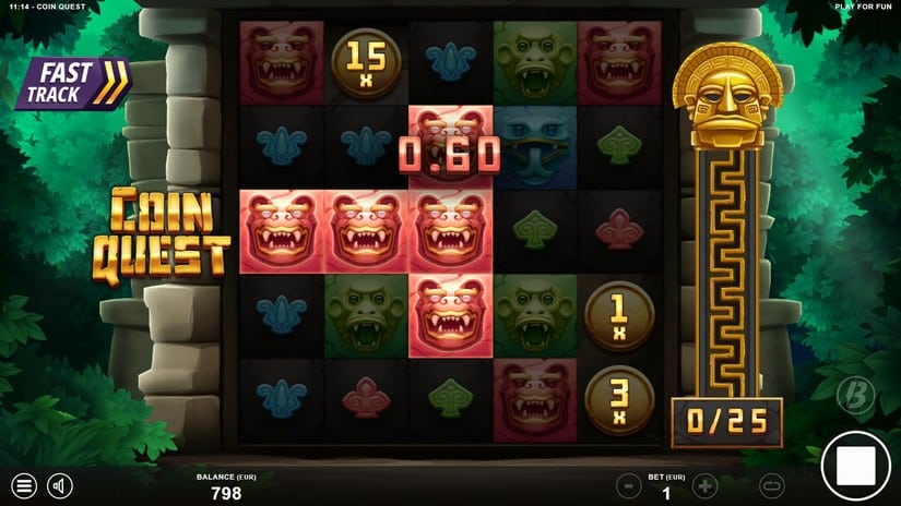 Screenshot videoslot slotmachine Coin Quest