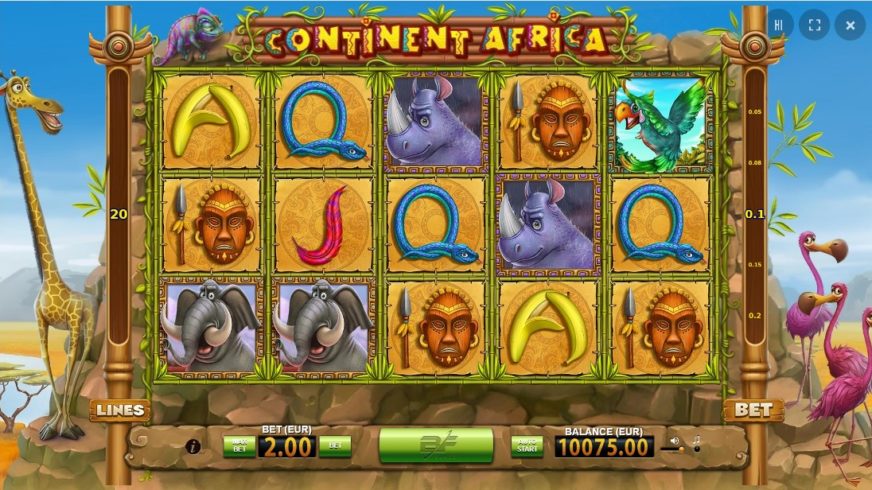 Screenshot videoslot Continent Africa