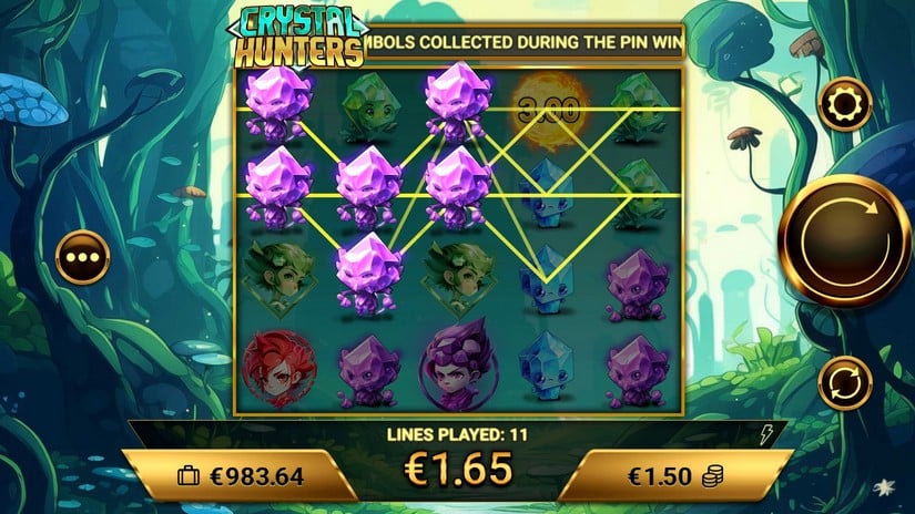 Screenshot videoslot slotmachine Crystal Hunters