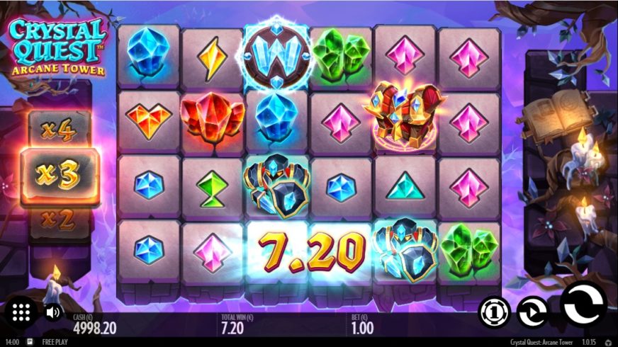 Screenshot videoslot slotmachine Crystal Quest Arcane Tower