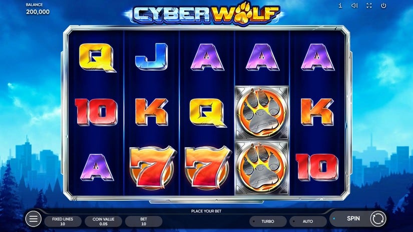 Screenshot videoslot Cyber Wolf