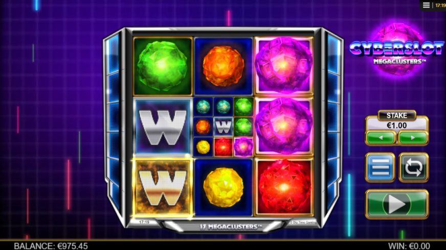 Screenshot videoslot slotmachine Cyberslot Megaclusters