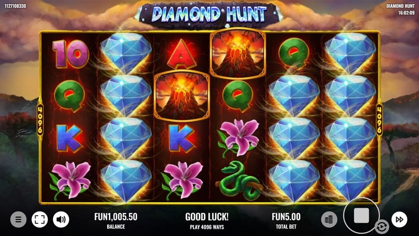 Screenshot videoslot Diamond Hunt