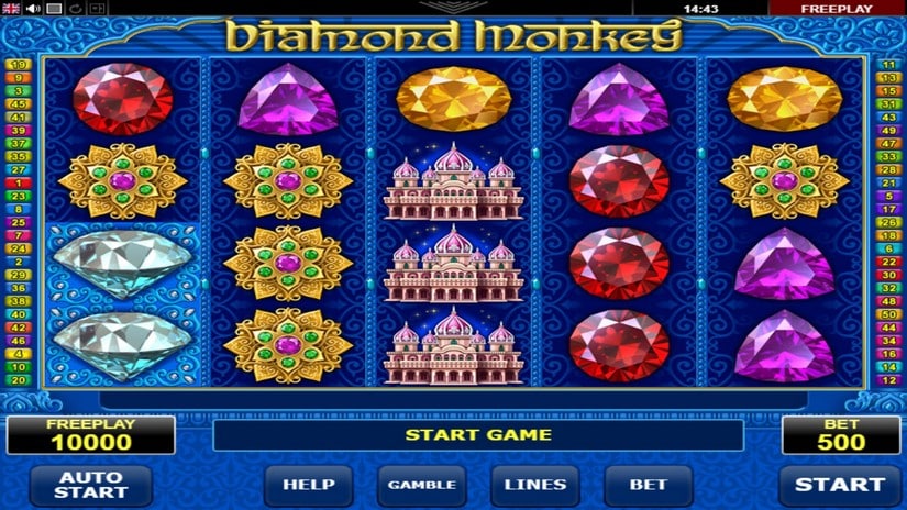 Screenshot videoslot Diamond Monkey