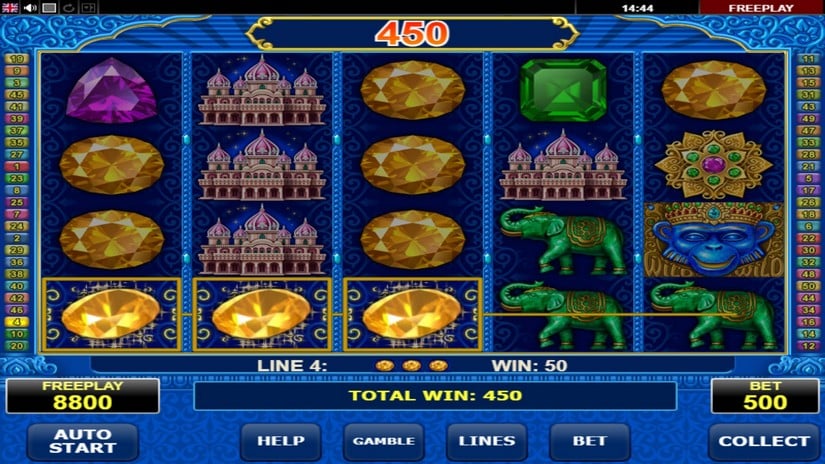 Screenshot videoslot slotmachine Diamond Monkey