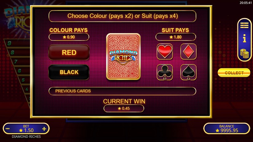 Screenshot videoslot slotmachine Diamond Riches