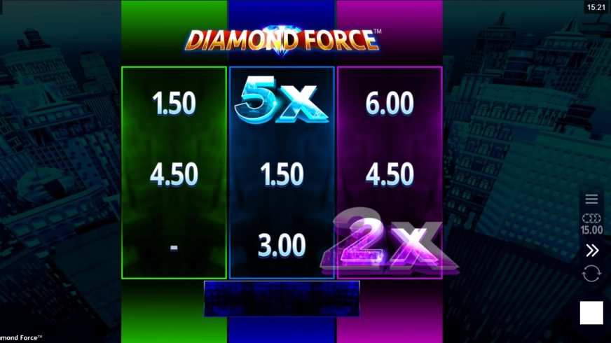 Screenshot videoslot slotmachine Diamond Force