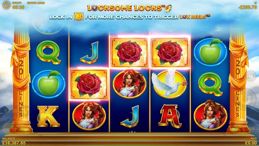 Screenshot videoslot slotmachine Divine Links