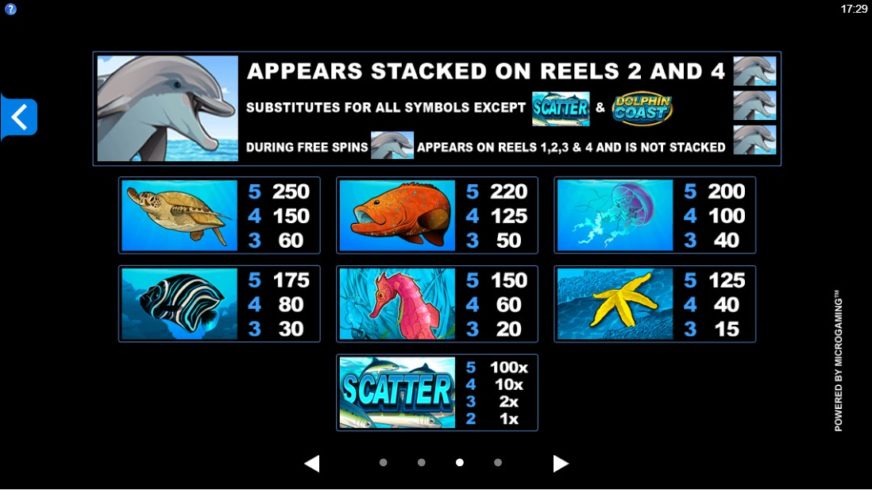 Screenshot videoslot slotmachine Dolphin Coast