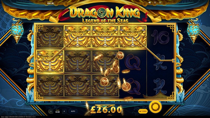 Screenshot videoslot slotmachine Dragon King Legend Of The Seas