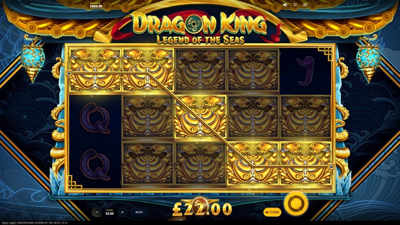 Screenshot videoslot slotmachine Dragon King Legend Of The Seas