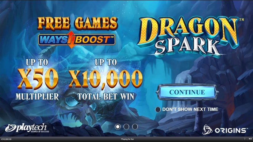 Screenshot videoslot Dragon Spark