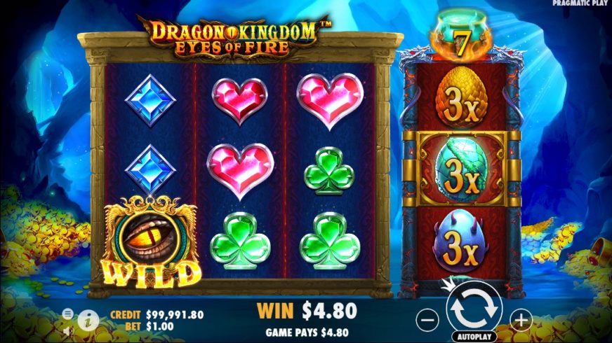 Screenshot videoslot slotmachine Dragon Kingdom – Eyes of Fire