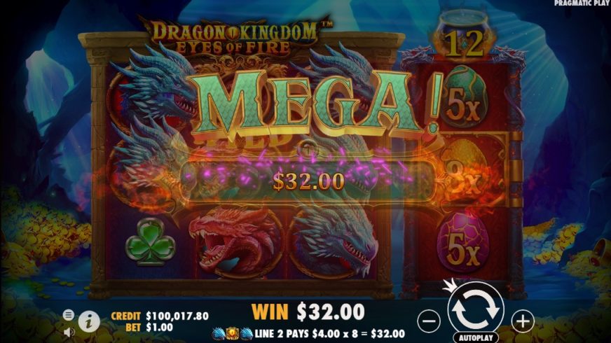 Screenshot videoslot slotmachine Dragon Kingdom – Eyes of Fire