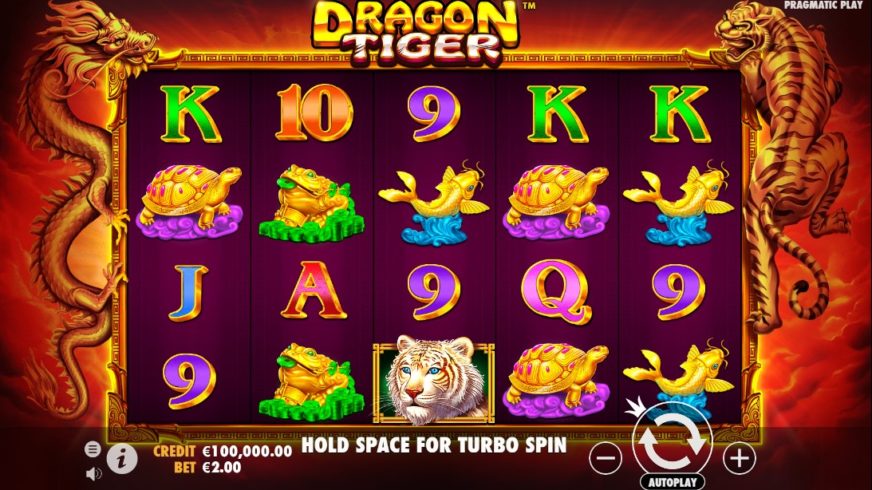 Screenshot videoslot Dragon Tiger