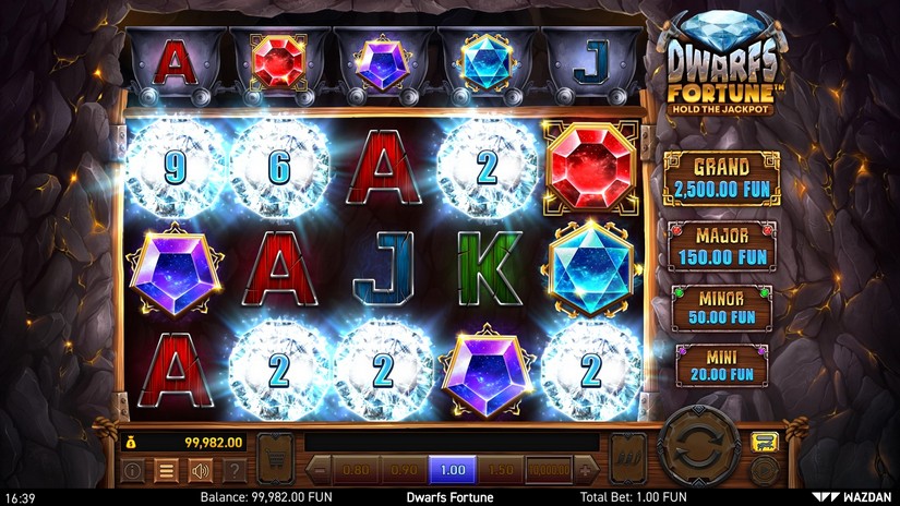 Screenshot videoslot slotmachine Dwarfs Fortune™