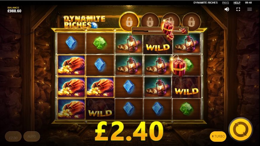 Screenshot videoslot slotmachine Dynamite Riches