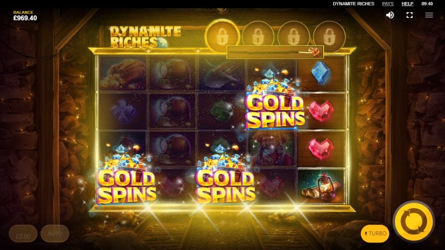 Screenshot videoslot slotmachine Dynamite Riches