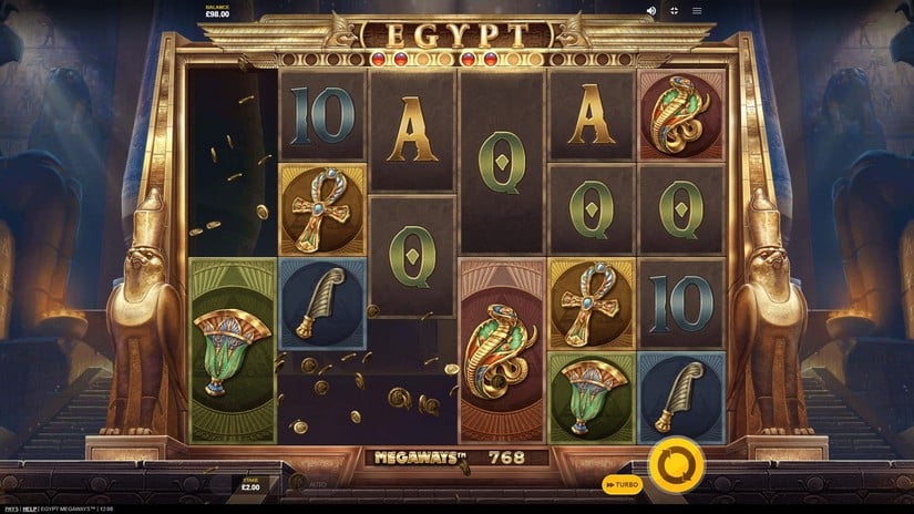 Screenshot videoslot slotmachine Egypt Megaways