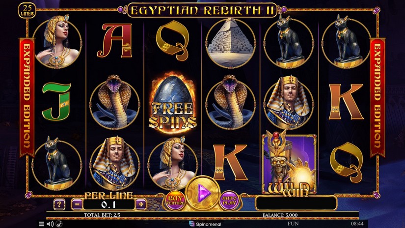 Screenshot videoslot Egyptian Rebirth II Expanded Edition