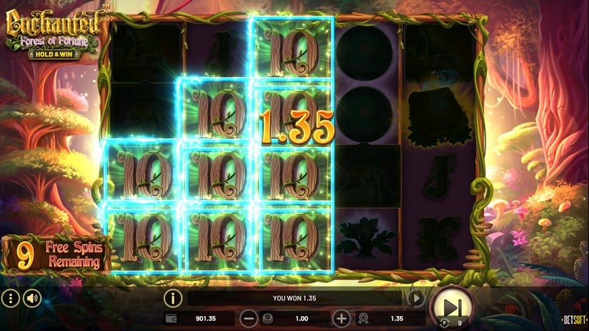 Screenshot videoslot slotmachine Enchanted: Forest of Fortune