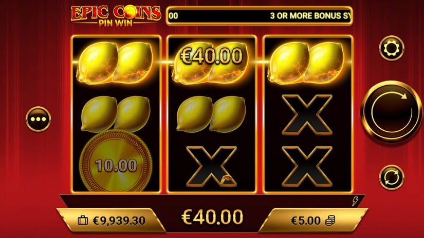 Screenshot videoslot slotmachine Epic Coins