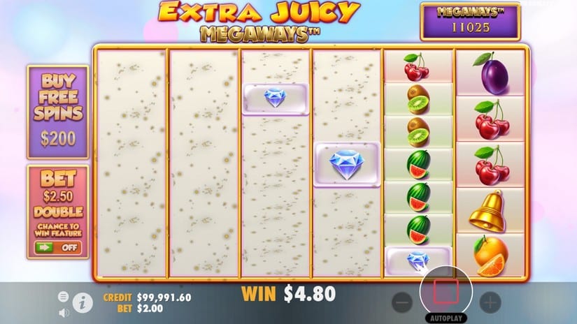 Screenshot videoslot slotmachine Extra Juicy Megaways