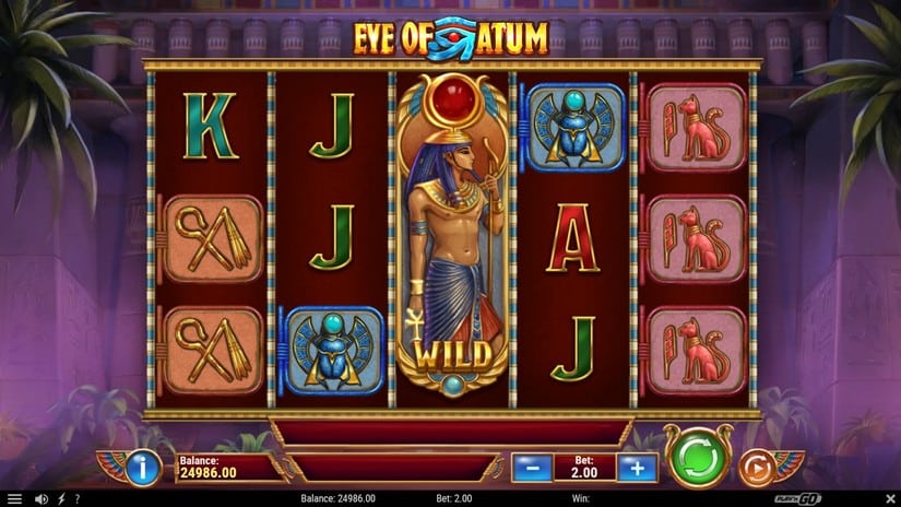 Screenshot videoslot slotmachine Eye of Atum