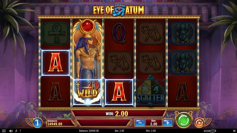 Screenshot videoslot slotmachine Eye of Atum