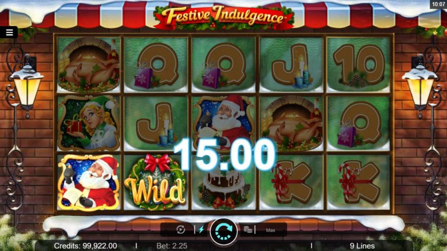 Screenshot videoslot slotmachine Festive Indulgence