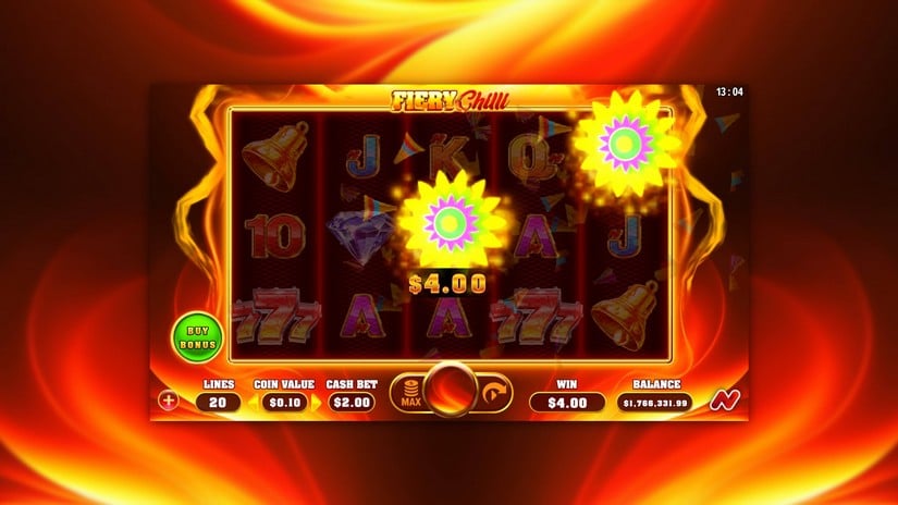 Screenshot videoslot slotmachine Fiery Chilli