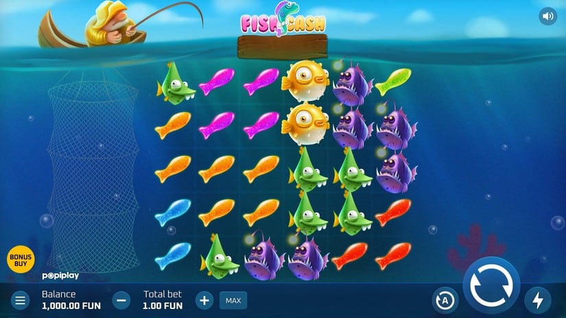 Screenshot videoslot Fish and Cash