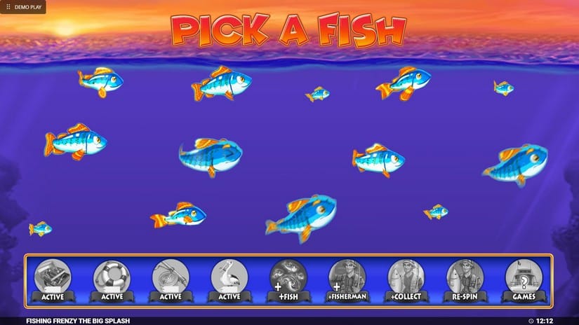 Screenshot videoslot slotmachine Fishin Frenzy The Big Splash