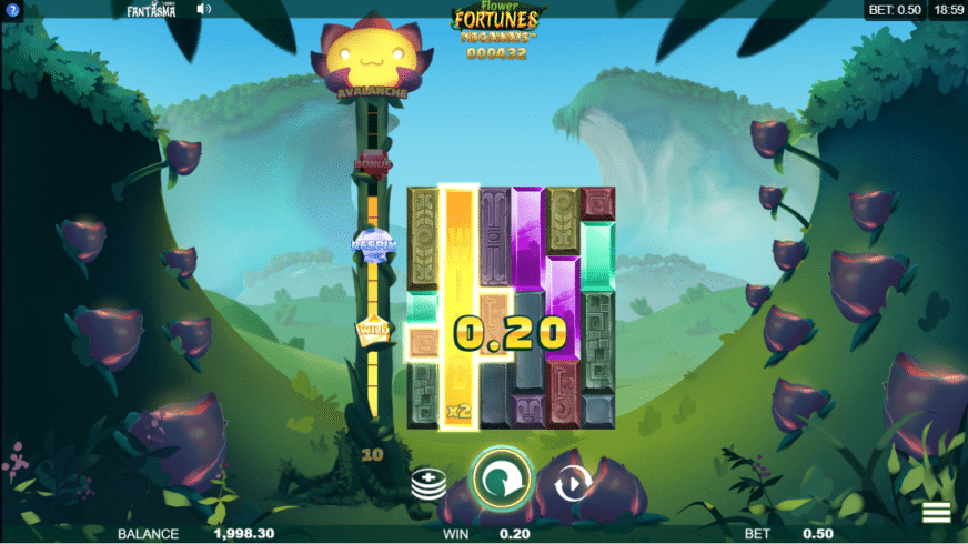 Screenshot videoslot slotmachine Flower Fortunes Megaways