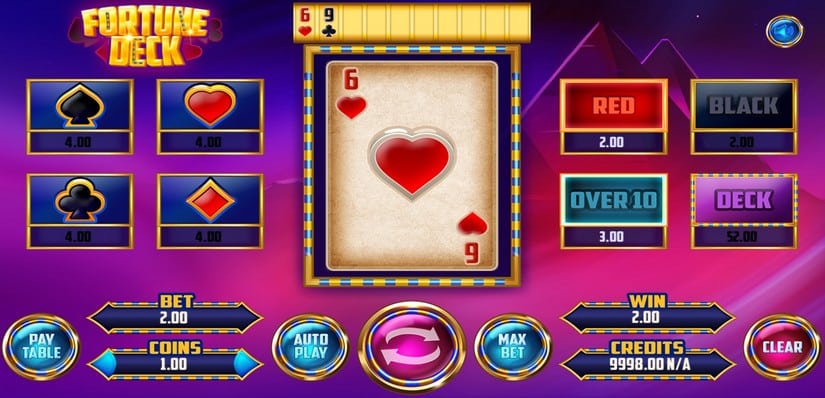 Screenshot videoslot slotmachine Fortune Deck