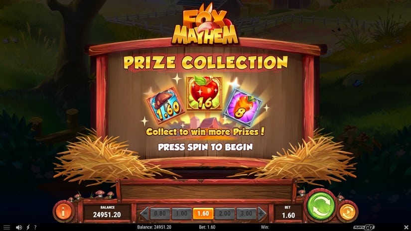 Screenshot videoslot slotmachine Fox Mayhem