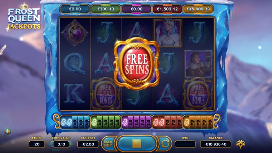 Screenshot videoslot slotmachine Frost Queen Jackpots