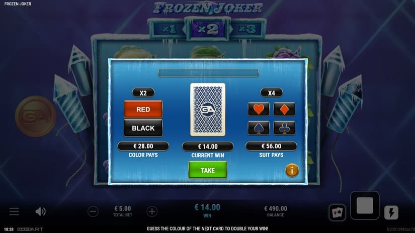 Screenshot videoslot slotmachine Frozen Joker