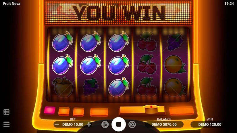 Screenshot videoslot slotmachine Fruit Nova