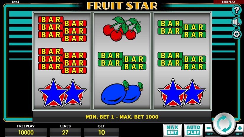 Screenshot videoslot Fruit Star