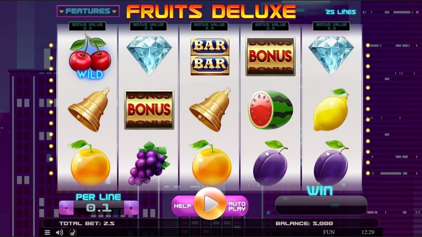 Screenshot videoslot Fruits Deluxe