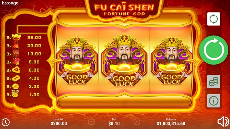 Screenshot videoslot slotmachine Fu Cai Shen