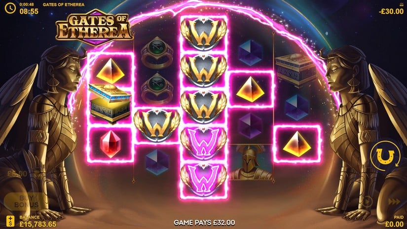 Screenshot videoslot slotmachine Gates of Etherea