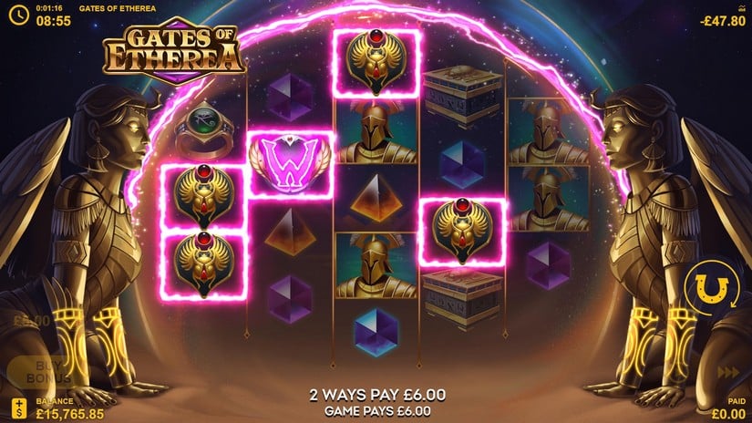 Screenshot videoslot slotmachine Gates of Etherea