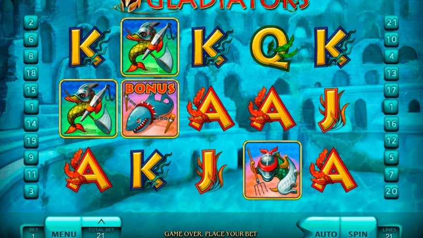 Screenshot videoslot slotmachine Gladiators