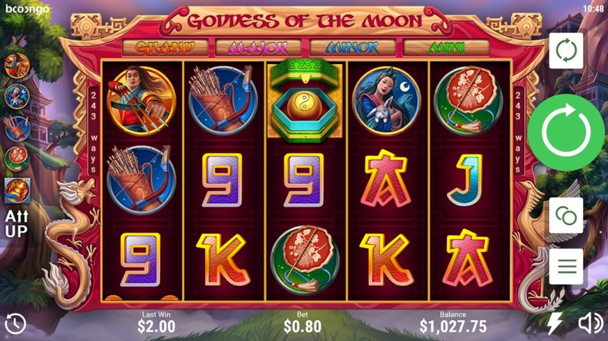 Screenshot videoslot slotmachine Goddess of the Moon