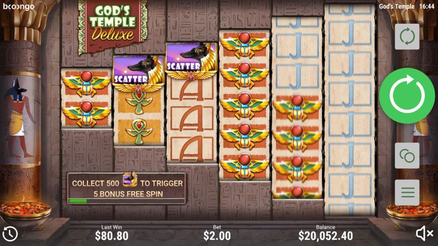 Screenshot videoslot slotmachine God’s Temple Deluxe