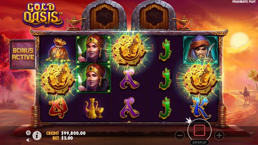 Screenshot videoslot slotmachine Gold Oasis