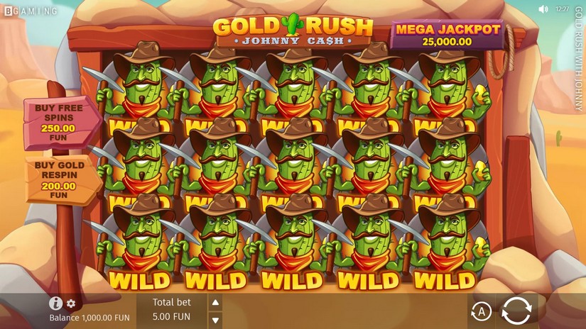 Screenshot videoslot slotmachine Gold Rush With Johnny Cash