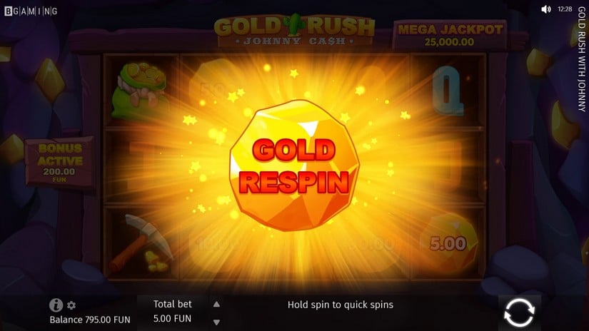 Screenshot videoslot slotmachine Gold Rush With Johnny Cash